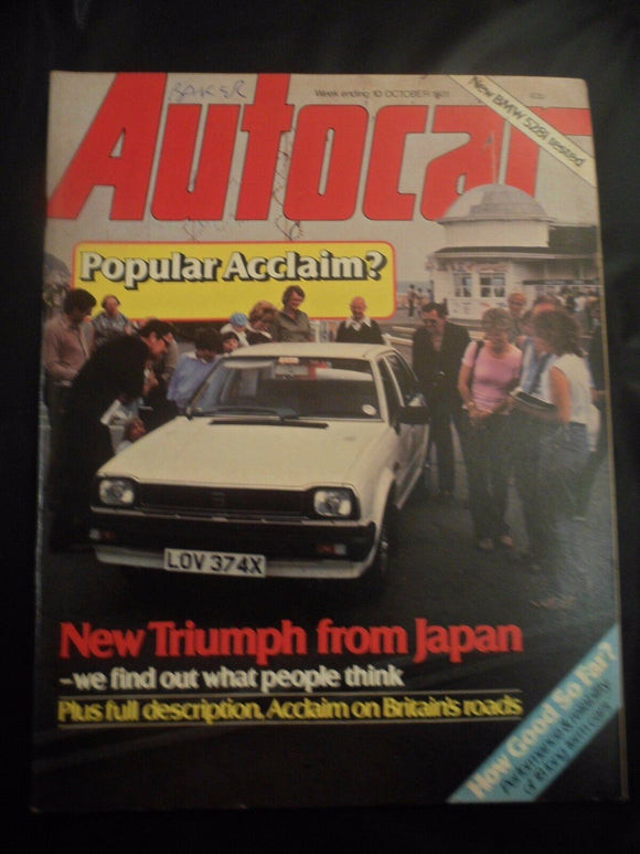 Autocar - w/e 10 October 1981 - Triumph - BMW 528i