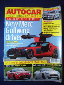 Autocar - 22nd July 2009 - Merc Gullwing - 8C - Ferrari California
