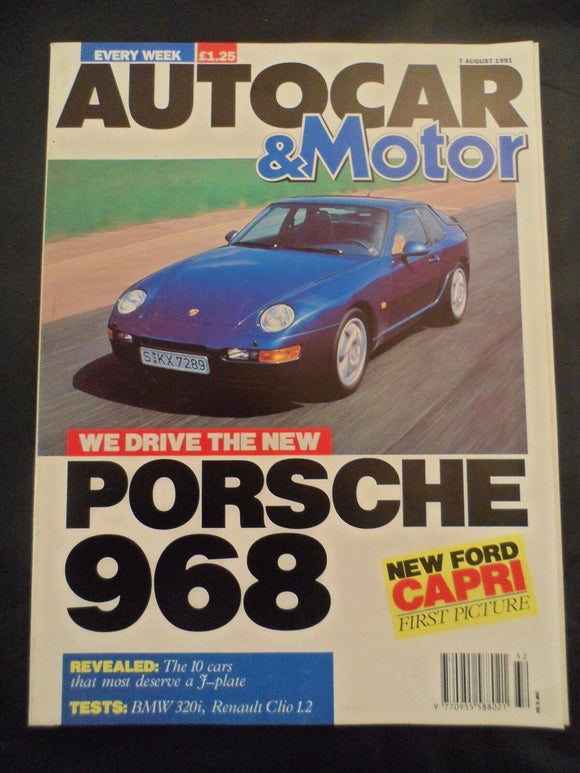 Autocar - 7 August 1991 - Porsche 968 - BMW 320 - Clio