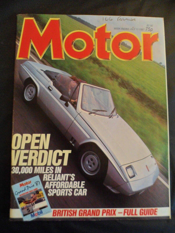 Motor - 11 July 1987 - Caterham super sprint - C2 Alpina - Scimitar ss1 1600
