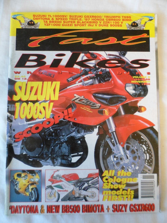 Fast Bikes - November 1996 - Suzuki 1000SV - Daytona - BB500 Bimota