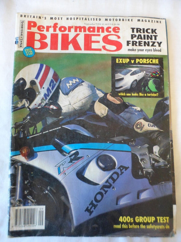 Performance Bikes - September 1991 - EXup vs Porsche - 400s group test