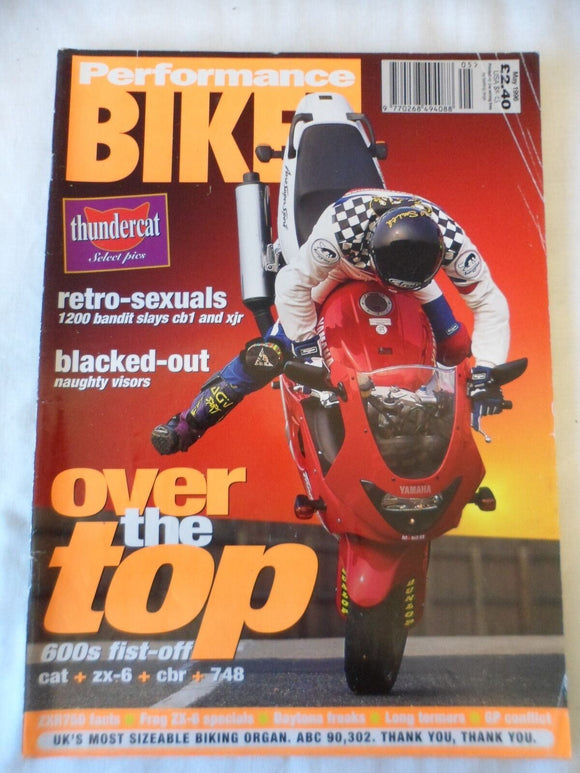 Performance Bikes - May 1996 - 1200 Bandit - Cat - ZX6 - CBR - 748