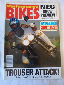 Performance Bikes - December 1992 - Yamaha TDM 850