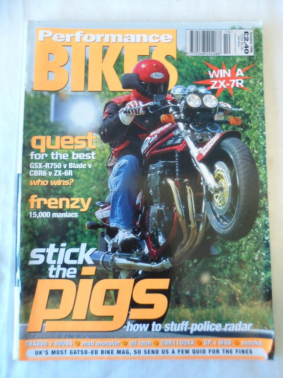 Performance Bikes - October 1996 - GSXR750 v Blade v CBR6 v ZX6R