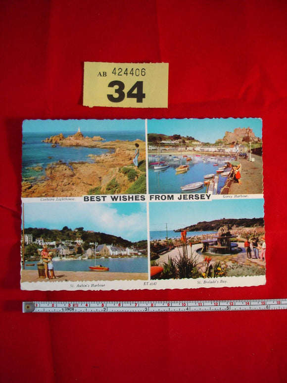 Postcard - Vintage Jersey - Corbiere - Aubin - Gorey - Brelade