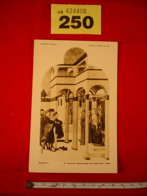 Postcard - sassetta - St. Francis renounces his heritage - 4758