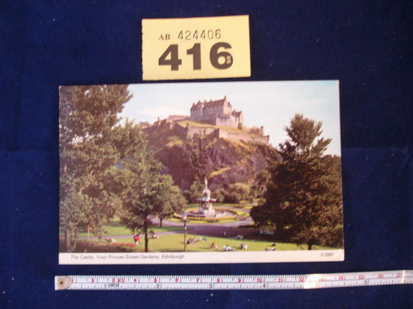 Postcard - The Castle From Princes Street Gardens - Edinburgh