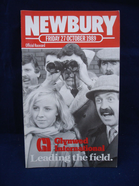 Horse racing - Race Card - Newbury - 27th October 1989 - Glynwed International