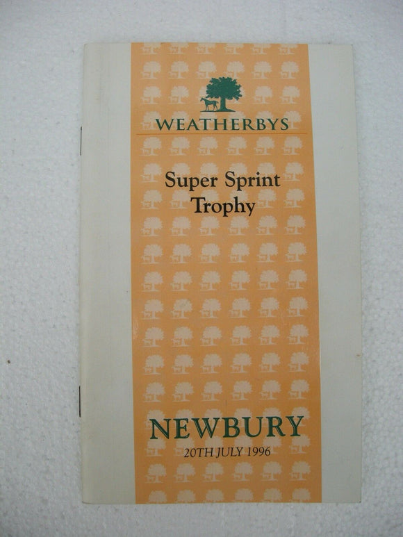 Horse racing - Race Card - Newbury - July 20 1996 - Super Sprint Trophy