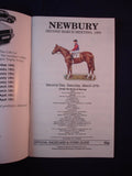 Horse racing - Race Card - Newbury  - March 27th 1993 -