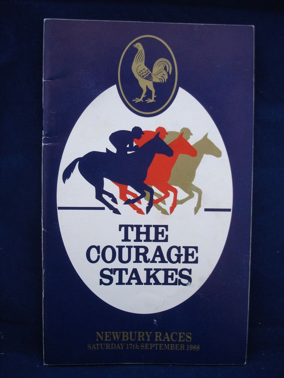 Horse racing - Race Card - Newbury - 17th September 1988 - Courage stakes