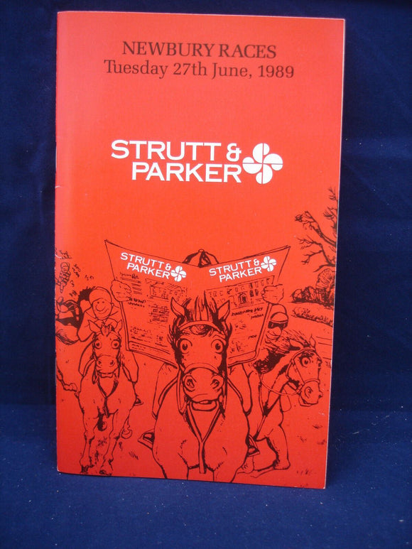 Horse racing - Race Card - Newbury - 27th June 1989 - Strutt and Parker