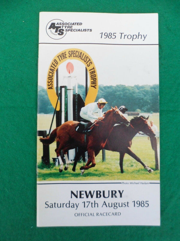 X - Horse racing - Race Card - Newbury - 17 August 1985 - ATS