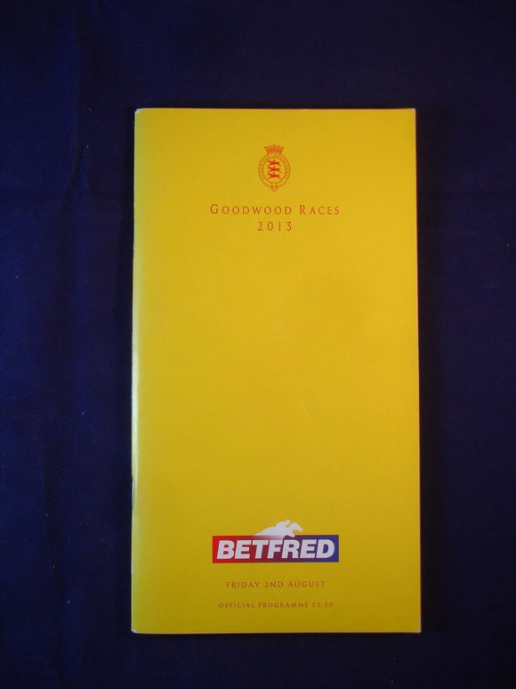 Horse racing - Race Card - Goodwood  - August 2nd 2013 - Betfred