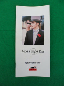 X - Horse racing - Race Card - Ascot - 12 October 1990 - Moss Bros