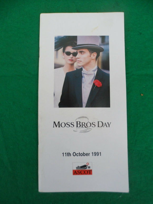 X - Horse racing - Race Card - Ascot - 11 October 1991 -  Moss Bros day