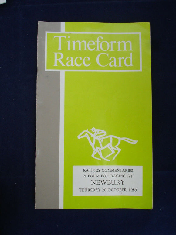 X - Horse racing - Timeform Race Card - Newbury - 26 October 1989
