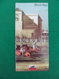 X - Horse racing - Race Card - Ascot - 14 October 1989 - Bovis