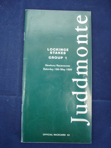 X - Horse racing - Race Card - Newbury - 15 May 1999 - Locking Stakes gp 1