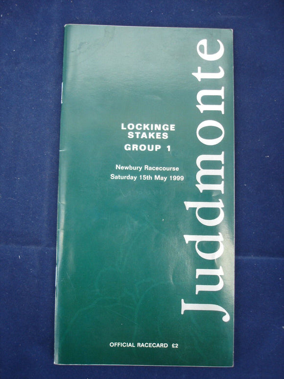 X - Horse racing - Race Card - Newbury - 15 May 1999 - Locking Stakes gp 1