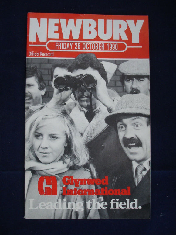 X - Horse racing - Race Card - Newbury - 26 October 1990 - Glynwed
