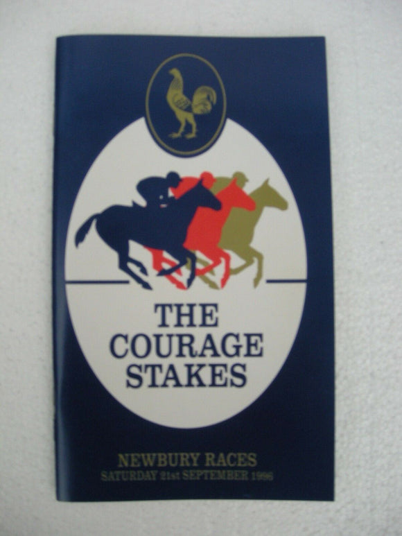 Horse racing - Race Card - Newbury - September 21 1996 - Courage Stakes