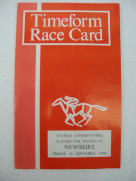 X - Horse racing - Timeform Race Card - Newbury - 16 September 1994