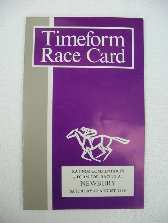 X - Horse racing - Timeform Race Card - Newbury - 12 August 1989