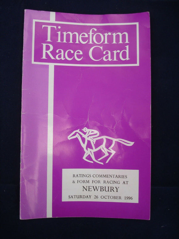 X - Horse racing - Timeform Race Card - Newbury - 26 October 1996