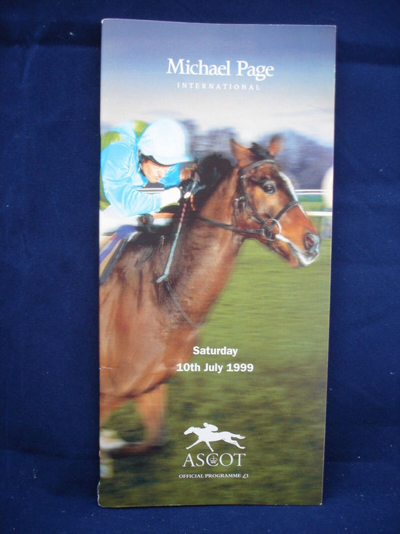 Horse racing - Race Card - Ascot - 10th July 1999 - Michael Page