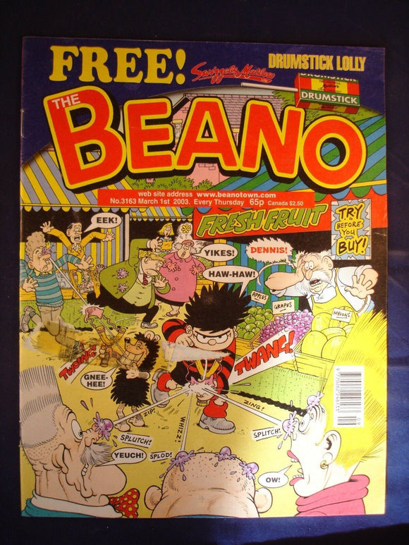 P - Beano Comic # 3163 - 1st March 2003  -