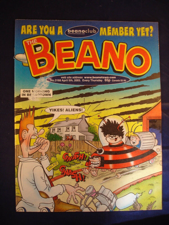 P - Beano Comic # 3168 - 5th April 2003  -
