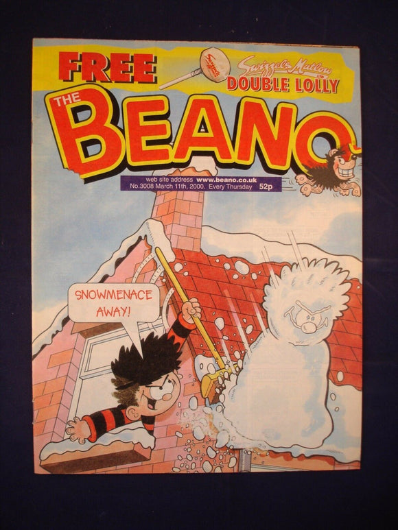 P - Beano Comic # 3008 -  11th March 2000  -