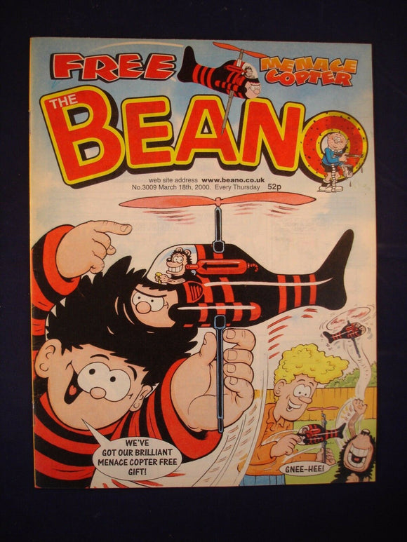 P - Beano Comic # 3009 -  18th March 2000  -