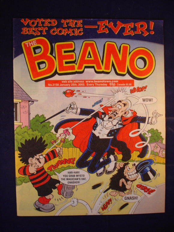 P - Beano Comic # 3158 - 25th January 2003  -