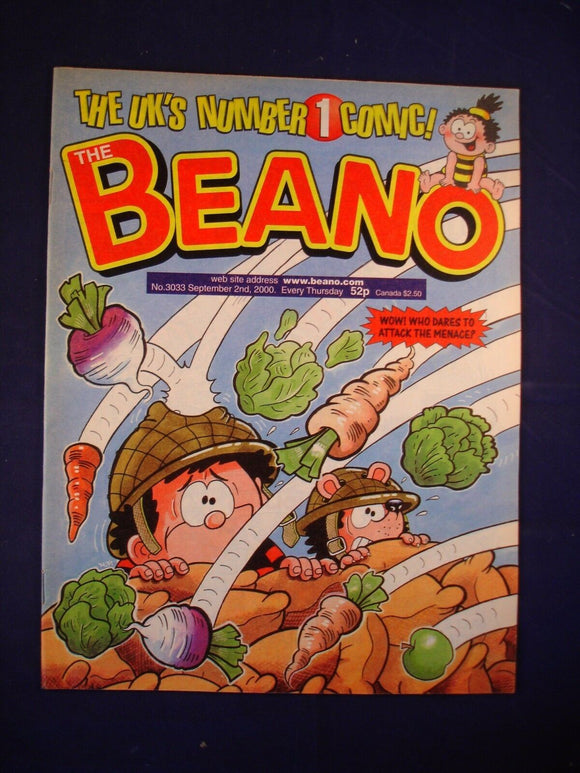 P - Beano Comic # 3033- 2nd September 2000  -