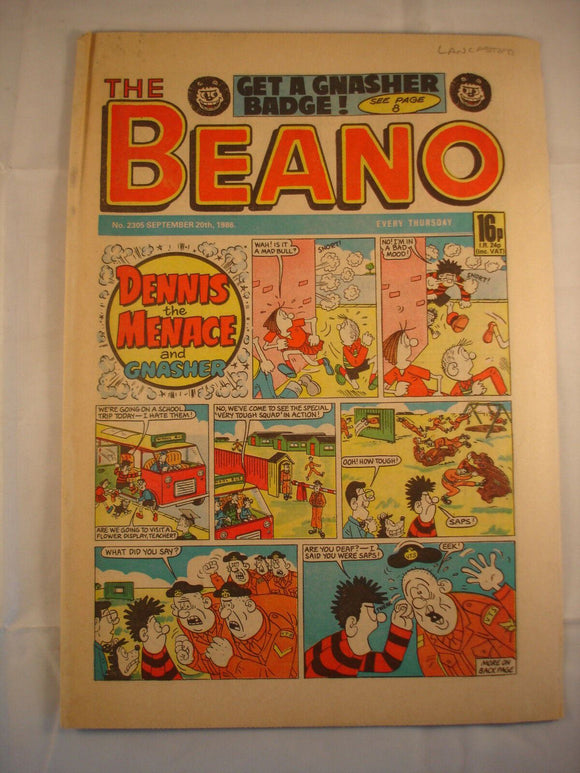 Beano Comic - 2305 - September 1986