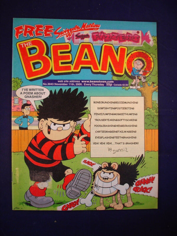 P - Beano Comic # 3043 - 11th November 2000  -