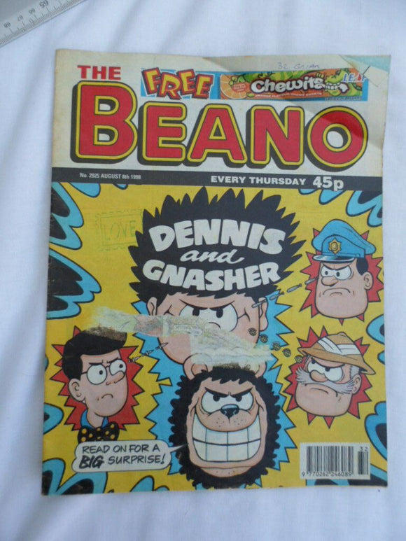 Beano British Comic - # 2925 - 8 August 1998
