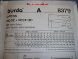 Burda 8379 sewing pattern dress sizes european 44 - 60