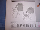 Burda Kids 9503 sewing pattern dress and tunic sizes european 86 - 116