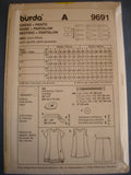 Burda easy 9691 sewing pattern girls dress/trousers top sizes european 104 - 140