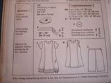 Burda easy 9691 sewing pattern girls dress/trousers top sizes european 104 - 140