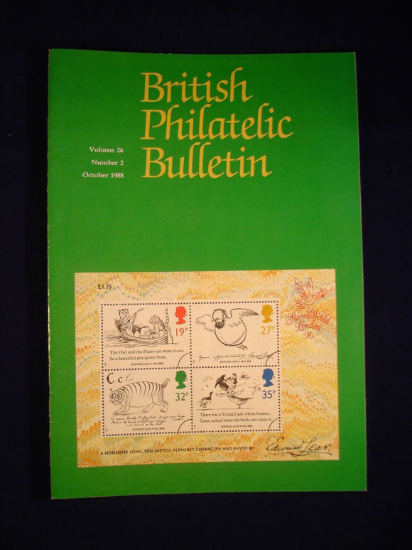 GB Stamps - British Philatelic Bulletin - Vol 26 # 2 - October 1988