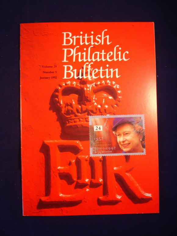 GB Stamps - British Philatelic Bulletin - Vol 29 # 5 - January 1992