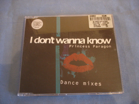 Princess paragon - I don't wanna know - CDTOON24 - CD Single (B1)