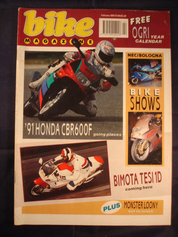 Bike magazine - February 1991 - Bimota Tesi 1D - CBR600F