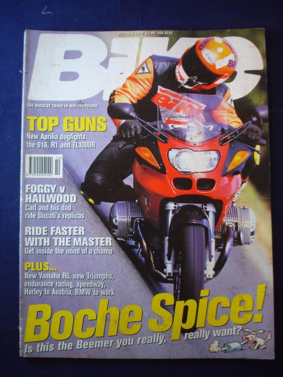 Bike Magazine - October 1998 - Aprilia - Ducati 916 - R1 - TL1000R