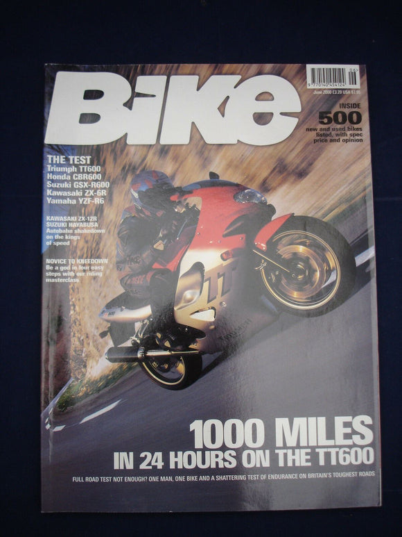 Bike Magazine - June 2000 - TT600 - CBR 600 - ZX-12R - Hayabusa